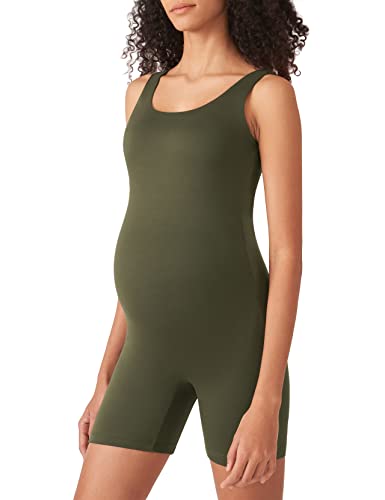 POSHDIVAH Womens Maternity Bodysuit Pregnancy Shapewear Double Lined Sleeveless Tank Top Shorts Romper Jumpsuit 0 belly baby and beyond