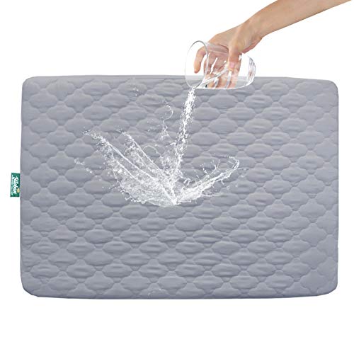 Pack and Play Sheets Mattress Protector Fitted Waterproof Pack and Play Mattress Pad Cover Compatible with Graco Pack n Play Dream On Me Pamo Babe PlaypenPlayard Sheet Quilted Gray 39 x 27 0 belly baby and beyond