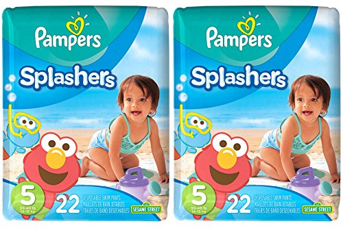 Pampers Splashers Disposable Swim Diapers Size 5 22 Count Jumbo Pack of 2 0 belly baby and beyond