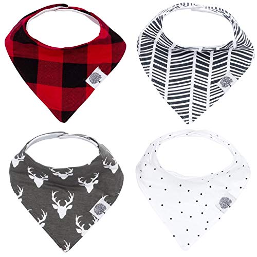 Parker Baby Bandana Drool Bibs 4 Pack Baby Bibs for Boys Girls Unisex 0 belly baby and beyond