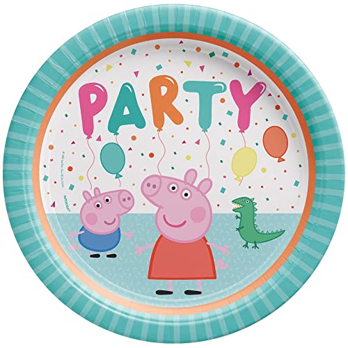 Party City Peppa Pig Confetti 90 Piece Kids Birthday Party Supplies for 8 Guests Includes Plates Napkins Cups and Table Cover 0 1 belly baby and beyond
