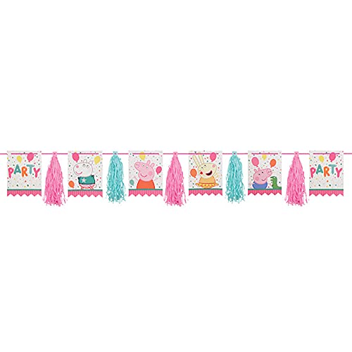 Party Pennant Tassel Garland 10 1 Pc Festive Colorful Design Perfect for Celebrations and Fans of All Ages Peppa Pig Confetti 0 belly baby and beyond