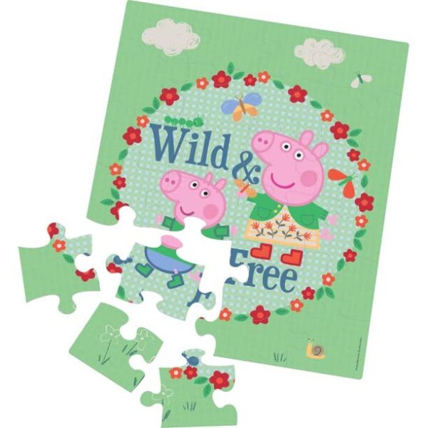 Peppa Pig 5 Piece Bundle Tin Lunch Box 24 Piece Puzzle Stickers Flash Cards and More 0 0 belly baby and beyond