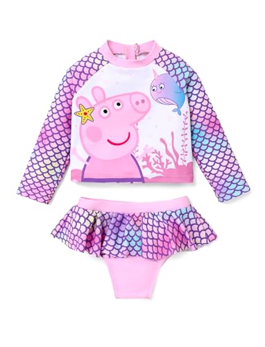 Peppa Pig Baby Toddler Girl Ocean Mermaid Swimsuit 0 belly baby and beyond