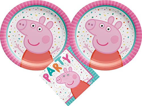 Peppa Pig Birthday Party Supplies Bundle with Peppa Pig Cake Plates and Peppa Pig Napkins Serves 16 0 belly baby and beyond