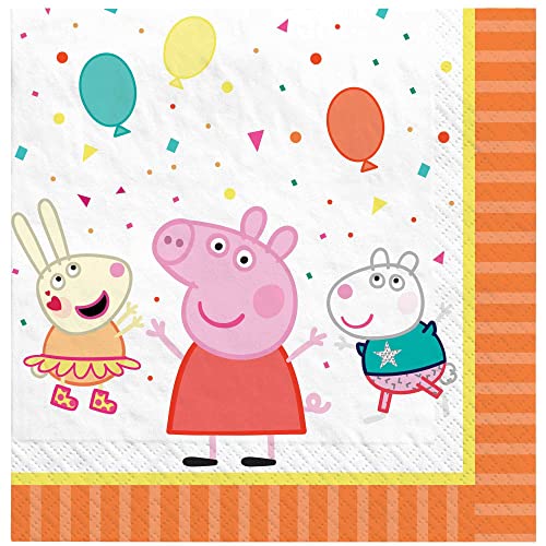 Peppa Pig Confetti Party Luncheon Napkins 65 16 Pack Colorful Napkins Featuring Peppa Friends Perfect for Kids Birthday Celebrations Themed Events 0 belly baby and beyond