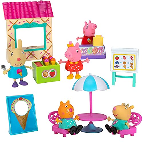 Peppa Pig Friends Sweet Day Ice Cream Toy Playset 13 Pieces Includes Character Figures Accessories Bonus Mystery Friend Toy Gift for Kids Ages 2 0 belly baby and beyond