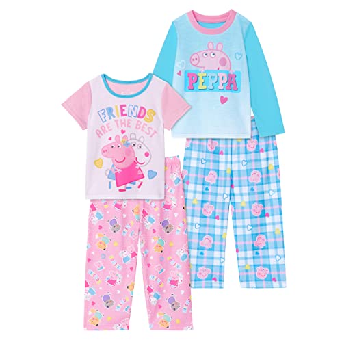 Peppa Pig Girls Pajamas for Toddler Kids 4 Piece Sleepwear Sets for Toddler Girls Pajama Bottoms and Sleep Shirts 0 belly baby and beyond