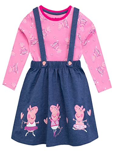 Peppa Pig Girls Pinafore Dress and Top Set 0 belly baby and beyond