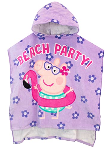 Peppa Pig Girls Poncho Purple One Size 0 belly baby and beyond