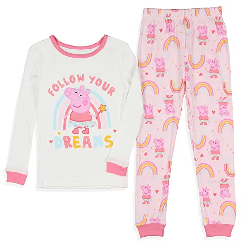 Peppa Pig Pajamas Toddler Girls Follow Your Dreams 2 Piece Kids Pajama Set 0 belly baby and beyond