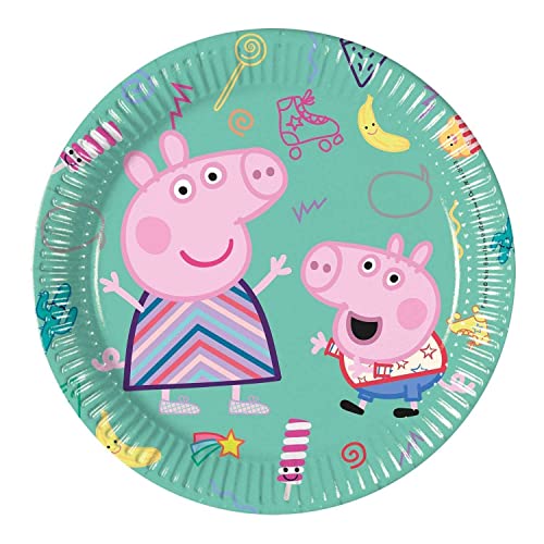 Peppa Pig Party Paper Plates 20cm Pack of 8 0 belly baby and beyond