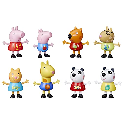 Peppa Pig School Classroom Toy Figures 8 Pack Peppa Pig George Pig Peggi Panda Candy Cat and More Back to School Gifts for Kids Ages 3 Amazon Exclusive 0 belly baby and beyond