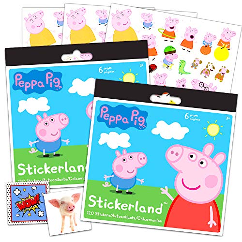 Peppa Pig Stickers Party Favors Bundle Includes 12 Sheets of Peppa Pig Stickers Peppa Pig Party Supplies 0 belly baby and beyond