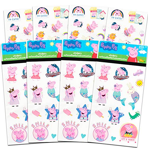 Peppa Pig Stickers Party Favors Set Bundle Includes Over 100 Peppa Pig Stickers 8 Sticker Sheets Peppa Pig Party Supplies 0 belly baby and beyond