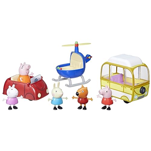 Peppa Pig Toys Peppas Little Vehicle Set Includes Helicopter Camper and Car Toys and 5 Peppa Pig Figures Preschool Toys for 3 Year Olds and Up Amazon Exclusive 0 belly baby and beyond