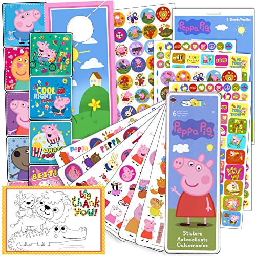 Peppa Stickers Activity Set Bundle Includes Peppa Pig Stickers Flip Pack Peppa Reward Stickers and 2 Sided Door Hanger Peppa Sticker Activity 0 belly baby and beyond