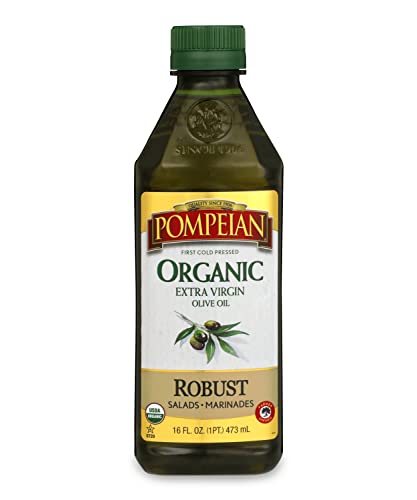 Pompeian USDA Organic Robust Extra Virgin Olive Oil First Cold Pressed Full Bodied Flavor Perfect for Salad Dressings Marinades 16 FL OZ 0 belly baby and beyond