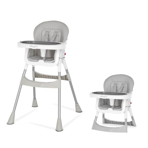 Portable 2 in 1 Tabletalk High Chair Convertible Compact High Chair Light Weight Portable Highchair Grey 0 belly baby and beyond