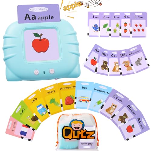QuTZ Talking Flash Cards for Toddlers 2 4 Autism Toys Speech Therapy Toys Educational ABC Learning Talking Sight Words Flash Cards Kindergarten for Boys and Girls 248 Sight Words Blue 0 belly baby and beyond
