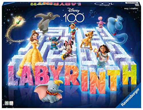 Ravensburger Disney Labyrinth Centenary Edition Engaging Brain Teaser Game Ideal for Ages 7 Up High Replay Value Celebrating 100 Years of Disney Magic 0 belly baby and beyond