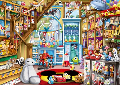 Ravensburger Disney Pixar Toy Store Jigsaw Puzzle 1000 piece Puzzle for Adults and Kids Unique Softclick Technology Eco friendly Material FSC Certified 0 belly baby and beyond