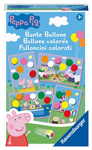 Ravensburger Gift Game 20853 Peppa Pig Colourful Balloons Funny Colour Dice Game for Children from 3 Years 0 belly baby and beyond