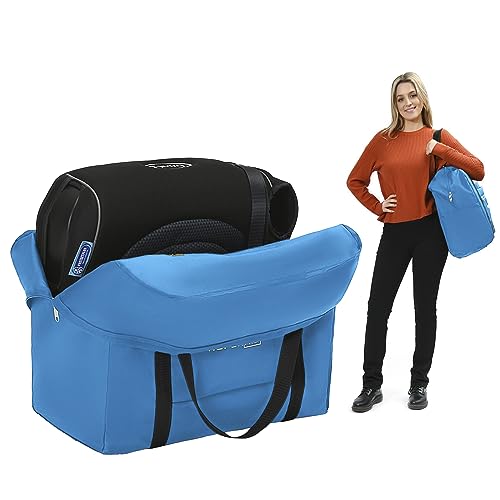 Reperkid Premium Booster Seat Travel Bag for Airplane Compatible with Gb Pockit Durable Waterproof Hand Bag Design Airport Gate Check Bag Blue 0 belly baby and beyond