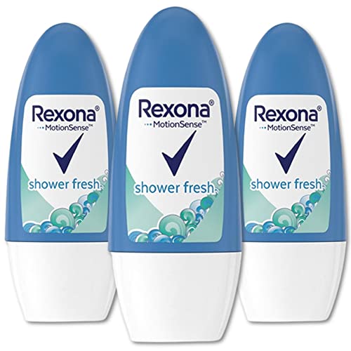 Rexona Shower Fresh Roll On Antiperspirant Deodorant For Women Free Alcohol 48 Hours Protection Quick Dry It helps reduce stains and protect you against sweat 50 ML Pack of 3 170 Fl Oz 1 0 belly baby and beyond