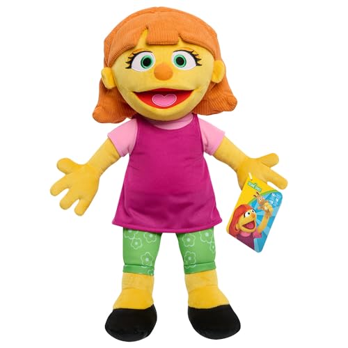 SESAME STREET Just Play Big Hugs 18 inch Large Plush Julia Doll Soft Fabric Pretend Play Kids Toys for Ages 18 Month 0 belly baby and beyond
