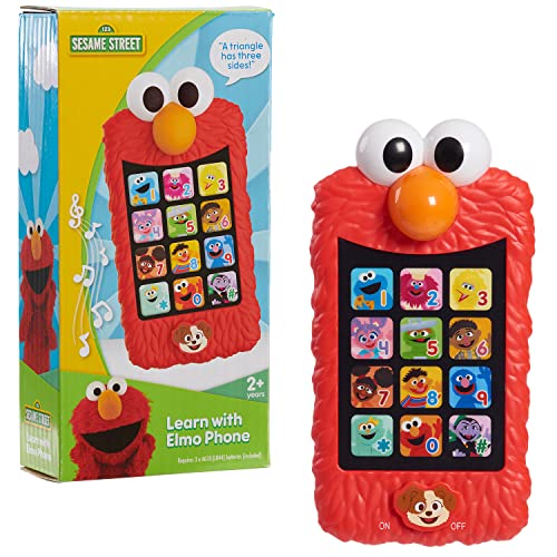 SESAME STREET Learn with Elmo Pretend Play Phone Learning and Education Officially Licensed Kids Toys for Ages 2 Up by Just Play 0 belly baby and beyond