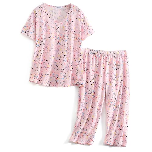 SISKIN Womens Pajama Sets Capri Pajamas for Women Set Plus Size Sleepwear Tops with Capri Pants Summer Pjs Sets 0 belly baby and beyond