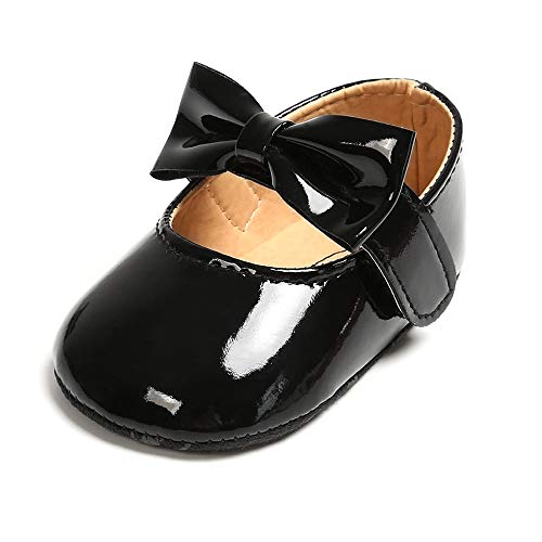 SOFMUO Baby Girls Mary Jane Flats with Bowknot Ballet Slippers Toddler First Walkers Infant Princess Wedding Christmas Dress Shoes 0 belly baby and beyond