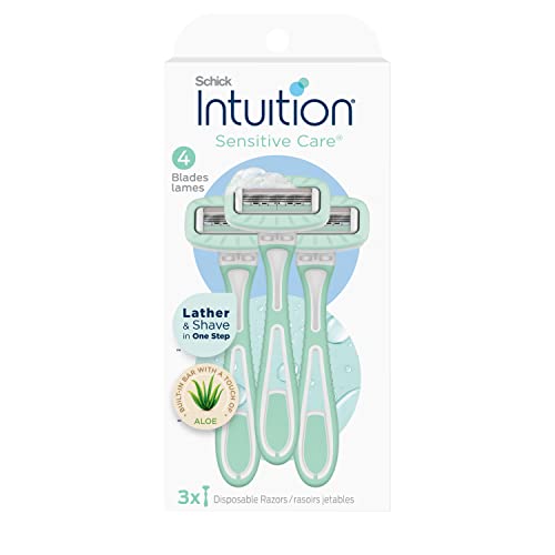 Schick Intuition Disposable Razors with Sensitive Skin 3 Count Razors Sensitive Skin Womens Disposable Razors with a Touch of Aloe Travel Razor 0 belly baby and beyond
