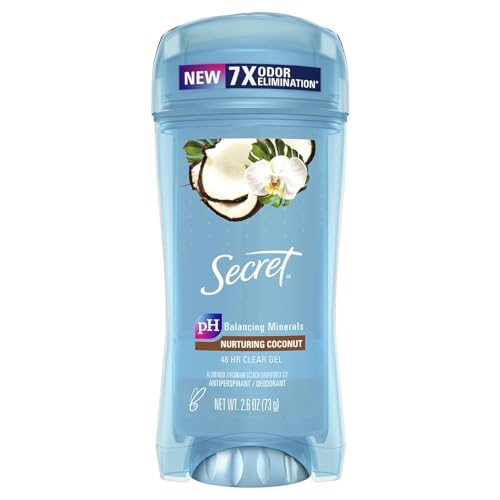 Secret Fresh Clear Gel Antiperspirant and Deodorant for Women Coconut Scent 26 oz 0 belly baby and beyond