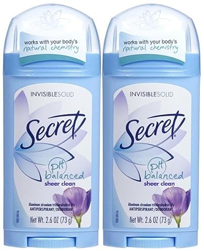 Secret Invisible Solid Antiperspirant Deodorant Sheer Clean 26 oz 2 pk 0 belly baby and beyond