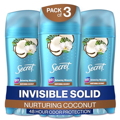 Secret Invisible Solid Antiperspirant and Deodorant Coconut Scent 26 oz Pack of 3 0 belly baby and beyond