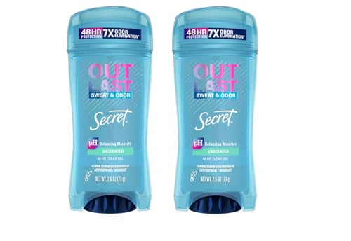 Secret Outlast Outlast XTEND Clear Gel Antiperspirant Deodorant Unscented 26 Oz 2 Pack 0 belly baby and beyond