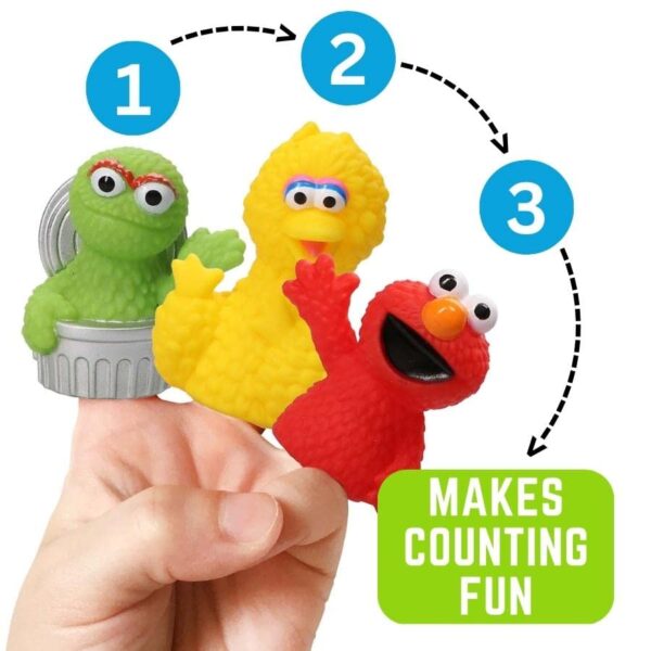 Sesame Street 10 Piece Finger Puppet Set Party Favors Educational Bath Toys Floating Pool Toys Beach Toys Finger Toys Playtime 0 4 belly baby and beyond