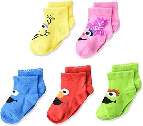 Sesame Street Baby 5 Pack Shorty Socks Assorted Bright 12 24 Months 0 belly baby and beyond