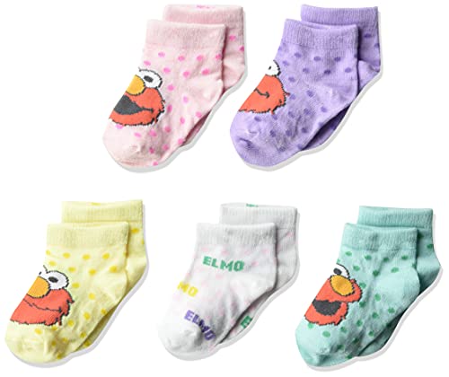Sesame Street Baby Girls 5 Pack Shorty Socks 0 belly baby and beyond