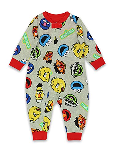 Sesame Street Elmo Cookie Monster Infant Toddler Footless Sleeper Pajamas 0 belly baby and beyond
