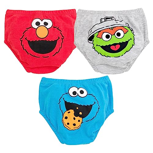 Sesame Street Elmo Cookie Monster Oscar the Grouch Baby 3 Pack Diaper Covers Newborn to Infant 0 belly baby and beyond