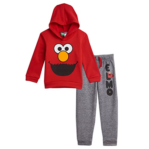 Sesame Street Elmo Toddler Boys Hoodie and Pants Outfit Set 0 belly baby and beyond
