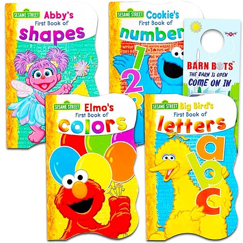 Sesame Street First Books Series BIG Birds Letters Abbys Shapes Elmos Colors Cookies Numbers Board Book Hardcovers 4 Books 0 belly baby and beyond