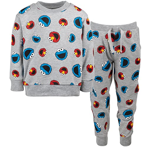 Sesame Street French Terry Sweatshirt and Pants Outfit Set Infant to Toddler Sizes 12 Months 5T 0 belly baby and beyond