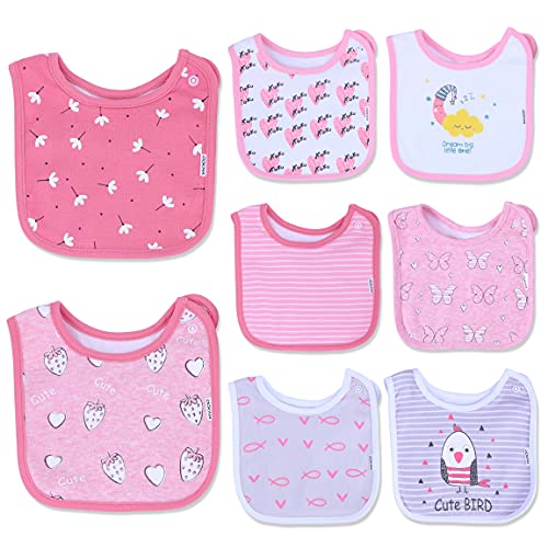 Set 8 Organic Cotton Baby Drool Bibs Bandana Teething Bibs for Baby Bandana Drool Bibs Ultra Soft No Scratch 0 belly baby and beyond