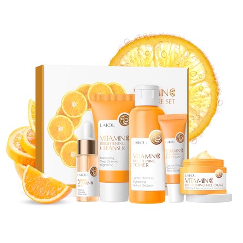 Skin Care Set Vitamin C Women Beauty Gift Sets Skin Care Kit with Cleanser Toner Serum Eye Cream Face Cream Travel Kit for Women Teen Girls Mom Daughter Birthday TSA friendly Sizes 5pcs 0 belly baby and beyond