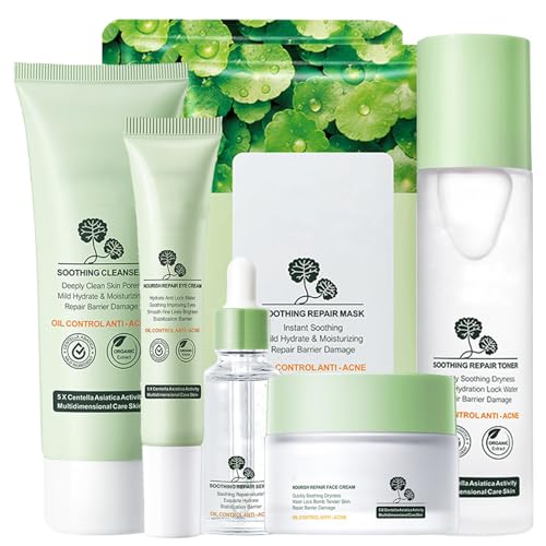 Skin Care Sets for Teen Girls Hydrating Set Skincare Gift Set with Toner Cleanser Face Cream Serum Eye Facial Mask Soothe Skin Oil Control Repair Barrier 0 belly baby and beyond