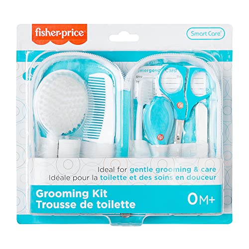 Smart Care Fisher Price 12 Piece Baby Grooming Kit Newborn Essentials Baby Gift Set Includes Baby Nail Kit Baby Oral Care Baby Hair Brush Baby Comb 0 belly baby and beyond